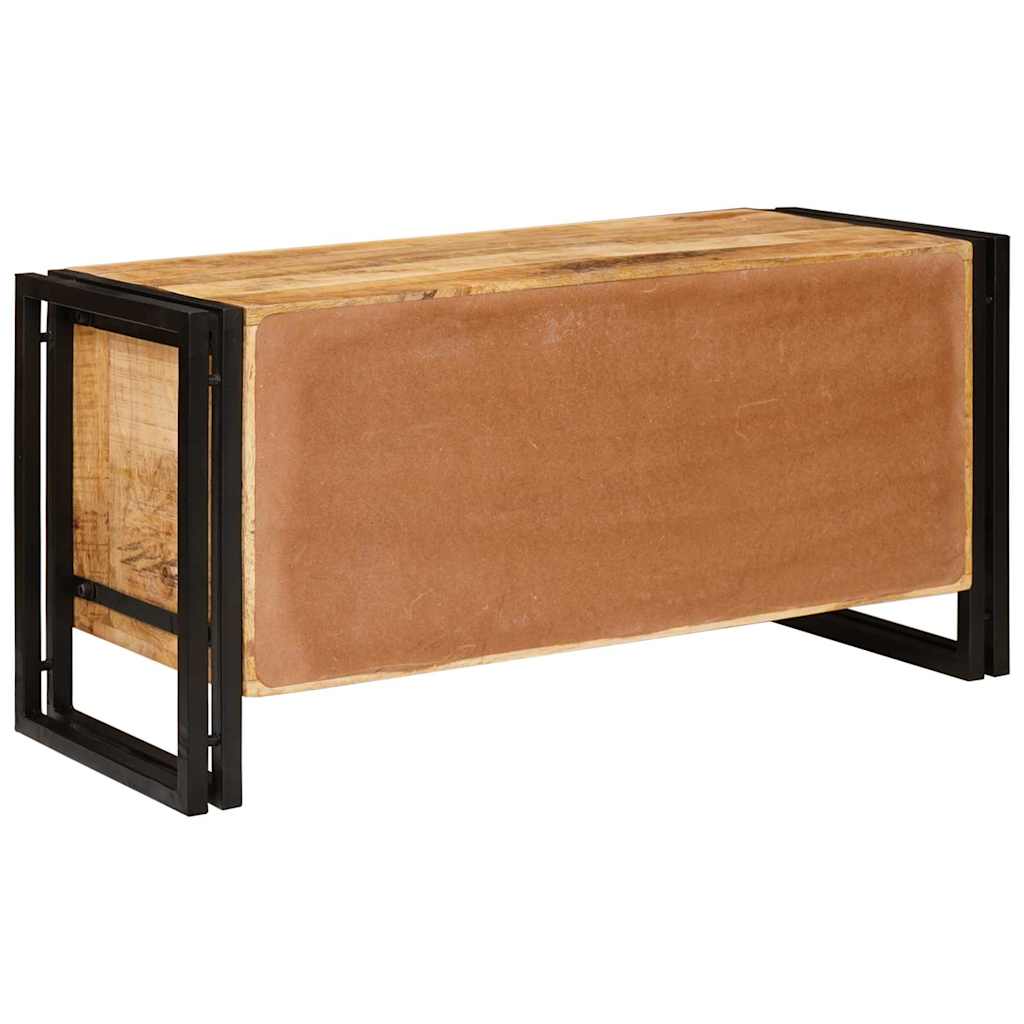 Schuhschrank mit Regal Braun 90 x 38 x 45 cm massives Mangoholz